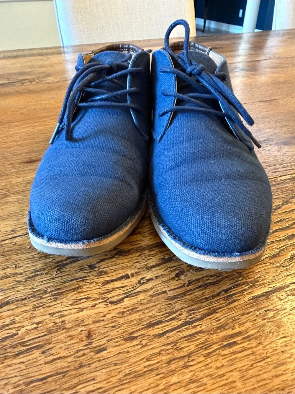 Kenneth Cole Kids Blue Canvas Dress Shoes